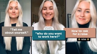 COMPILATION  TikTok Job Interview Tips amp Examples  erinmcgoff [upl. by Lothar831]