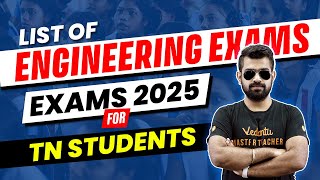 List of Engineering Exams 2025 for TN Students🔥 Shimon Sir [upl. by Maccarone]