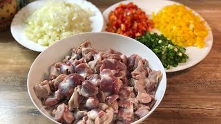 RECETTE “GÉSIERS DE POULET SAUTÉ”  LA CUISINE DE NEI [upl. by Anevad884]