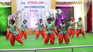 Lkg girls dance azhage azhage and vayadi petha pukka song at Jaisan Preschool [upl. by Ycnahc]