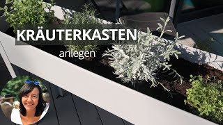 Kräuterkasten anlegen  Kräuter anpflanzen Balkon  Kräuterhochbeet  Kräuter auf dem Balkon [upl. by Hasile]