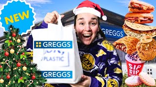 Trying Greggs brand new Christmas menu [upl. by Malva187]