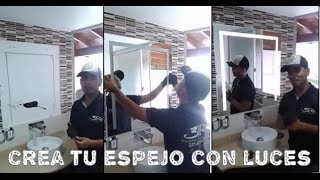 Como crear tu espejo de maquillaje en baño Tutorial 7 [upl. by Ahtimat]