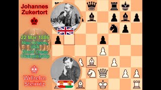 Steinitz Vs Zukertort  1886 World Chess Championship [upl. by Nanete317]