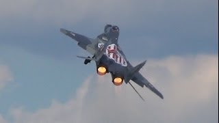 MiG29 Fulcrum AMAZING POWERFUL Display  ILA Berlin Air Show 2014 1080p [upl. by Ileek]