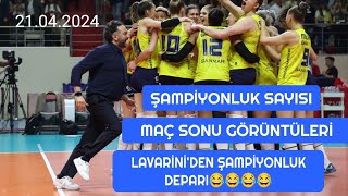 Şampiyonluk Sayısı ve Ardından Gelen Sevinç Fenerbahçe Opet 30 Eczacıbaşı fenerbahçe 21042024 [upl. by Rolando]