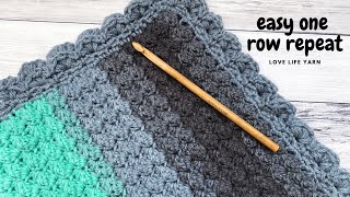 Easy Textured Crochet Baby Blanket [upl. by Goldina]