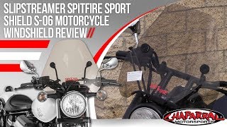 Slipstreamer Spitfire Sport Shield S06 Motorcycle Windshield Review [upl. by Croner]