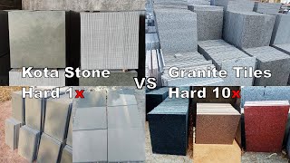 Kota Stone Tiles vs Granite Tiles Kota Stone Price  Kota Stone Flooring Design [upl. by Jilli]