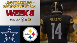 Dallas Cowboys VS Pittsburgh Steelers  Week 5  Madden 25  4K [upl. by Liv]