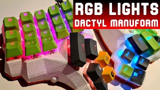 Dactyl Manuform RGB Lights [upl. by Mharba33]