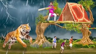 Days Solo Camping On Tree Heavy Rains Cooking Primitive Life Hindi Kahaniya Hindi Moral Stories [upl. by Edahc612]