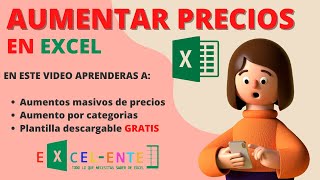 AUMENTO DE PRECIOS  LISTA DE PRECIOS EN EXCEL [upl. by Edison995]