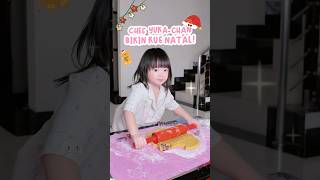 chef yukachan bikin kue natal yukachan christmas christmascookies baking chef minivlog [upl. by Legra216]