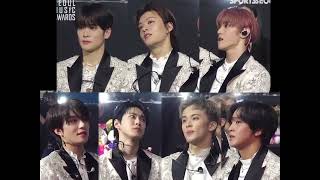 NCT 127 reaction winning daesang  SMA 2021 [upl. by Aicilf]