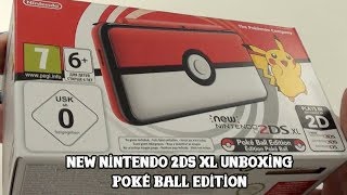 Unboxing New Nintendo 2DS XL  Poké Ball Edition [upl. by Essie]