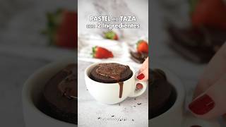 PASTEL en TAZA con solo 2 INGREDIENTES 🍫 postressinhorno postresfaciles receta 2ingredientes [upl. by Angid]