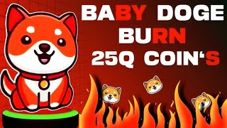 25 Quadrillion Burn Baby dogecoin news today hindi  Baby doge price prediction [upl. by Harima]