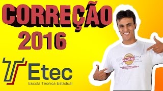 Vestibulinho ETEC20162017Correção PARTE 2 da prova de Matemática  Resolução ETEC [upl. by Marchal]