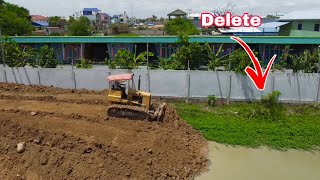 The Project Project Filling Up Land Processing By Bulldozer pushing soil With 5T Trucks [upl. by Egroej343]