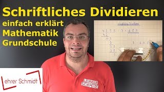 schriftliches Dividieren geteilt  Mathematik  Lehrerschmidt [upl. by Shivers213]