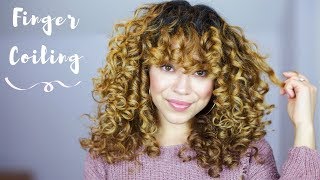 Finger Coiling For Perfect Spirals  Curly amp Wavy Hair [upl. by Enailuj329]