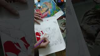 art artclass drawing skitching painting postercolour shorts youtubeshorts [upl. by Toiboid]