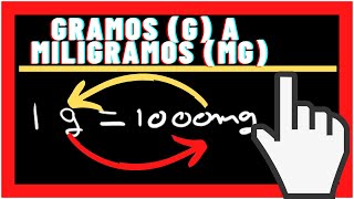 Convertir gramos a miligramos 💥 CONVERSION 💥 [upl. by Alios]