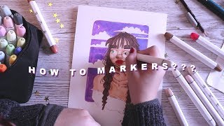 Getting into Markers  my process  speed drawing [upl. by Nolaf728]