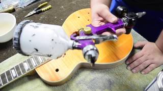 Slash AFD DIY Les Paul Kit  Part 4 Sanding SealerClear Coat  Buffing [upl. by Merkle]