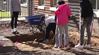 WEB EXTRA Whitesburg Middle School build handson outdoor classroom [upl. by Ardnosal]