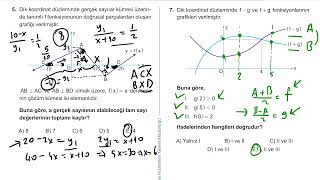 10 Sınıf Matematik Kazanım Kavrama Test 10 Fonksiyonlar Çözümler [upl. by Yartnoed]