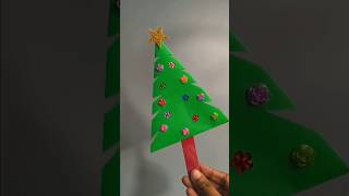 Easy Christmas Tree Craft New Creative Craft christmas trending tree youtubeshorts video art [upl. by Arvie614]