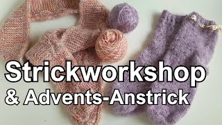 Kuschelige Bettsocken stricken Strickworkshop und AdventsAnstrick 2024  237 [upl. by Artapoelc578]