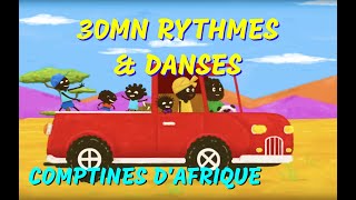 RYTHMES amp DANSES DAFRIQUE  comptines avec paroles [upl. by Eugenie190]