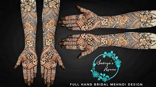 Full Hand Bridal Mehndi Designs  Bridal Mehndi Designs 2023  Rose Mehndi Design  Sadiyas Henna [upl. by Vieva]