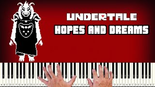 Undertale  Hopes and Dreams  PIANO TUTORIAL [upl. by Troth]