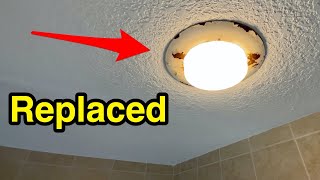 Shower Light Fixture Replacement Trim  How to Install [upl. by Blader]