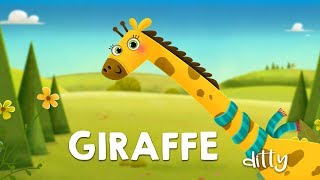 GIRAFFE – Ditty  Songs for kids Animated nursery rhymes for children [upl. by Danice]