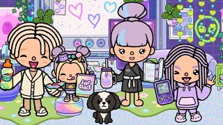 Cool Rich Family Morning Routine☀️NEW Y2K Loft Apartment 💜  Toca New Story💜 Toca Boca💛 [upl. by Acirret347]