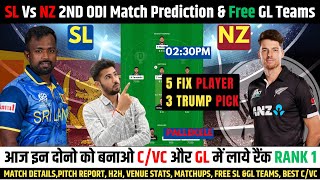 SL vs NZ Dream11 Prediction Sri Lanka vs New Zealand 2nd ODI Dream11 Team amp Players Stats slvsnz [upl. by Short]