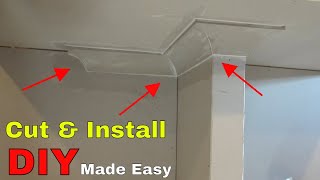 How to cut and install cornice coving  DIY [upl. by Xela]