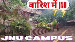 JNU Campus Vlog  हल्की बारिश में JNU  Jawaharlal Nehru University [upl. by Changaris]