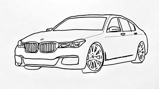 How To Draw Bmw Car Step By Step  Araba Çizimi Bmw [upl. by Yellas]