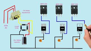 Dc power supply 5 amp  220v ac to 5v 9v 12v Dc [upl. by Chemar]