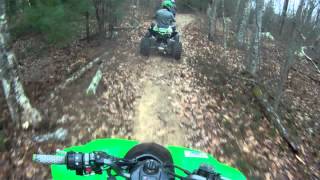 KFX 450r KFX 700 700xx trail riding go pro [upl. by Eibrad]