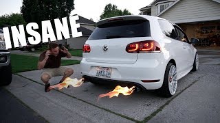 INSANE Mk6 GTI Exhaust CATLESS and LOUD MUST WATCH [upl. by Latihs26]