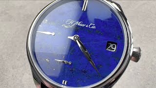 H Moser amp Cie Endeavour LAPIS Lazuli Dial Perpetual Calendar Tantalum 18002002 Watch Review [upl. by Zanze826]