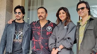 Shilpa Shetty Rohit Shetty Sidharth Malhotra with Vivek Oberoi Promoting Indian Police Force [upl. by Yumuk]