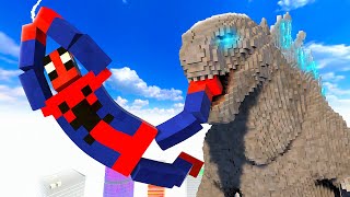 Fighting GODZILLA as Spiderman  Teardown Mods Gameplay [upl. by Bruell]